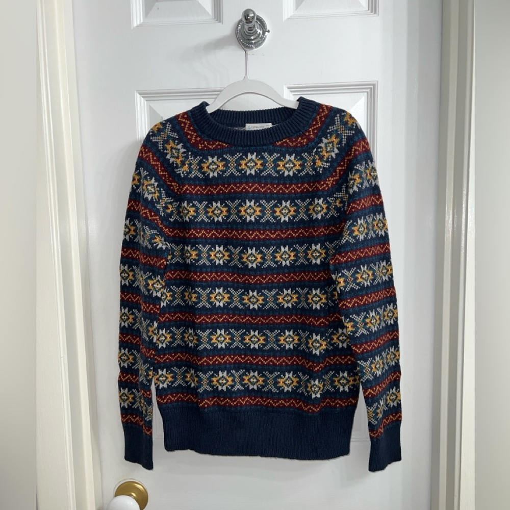 Crewcuts Boys Knit Sweater – Size 12 – Multicolor Print – Like New